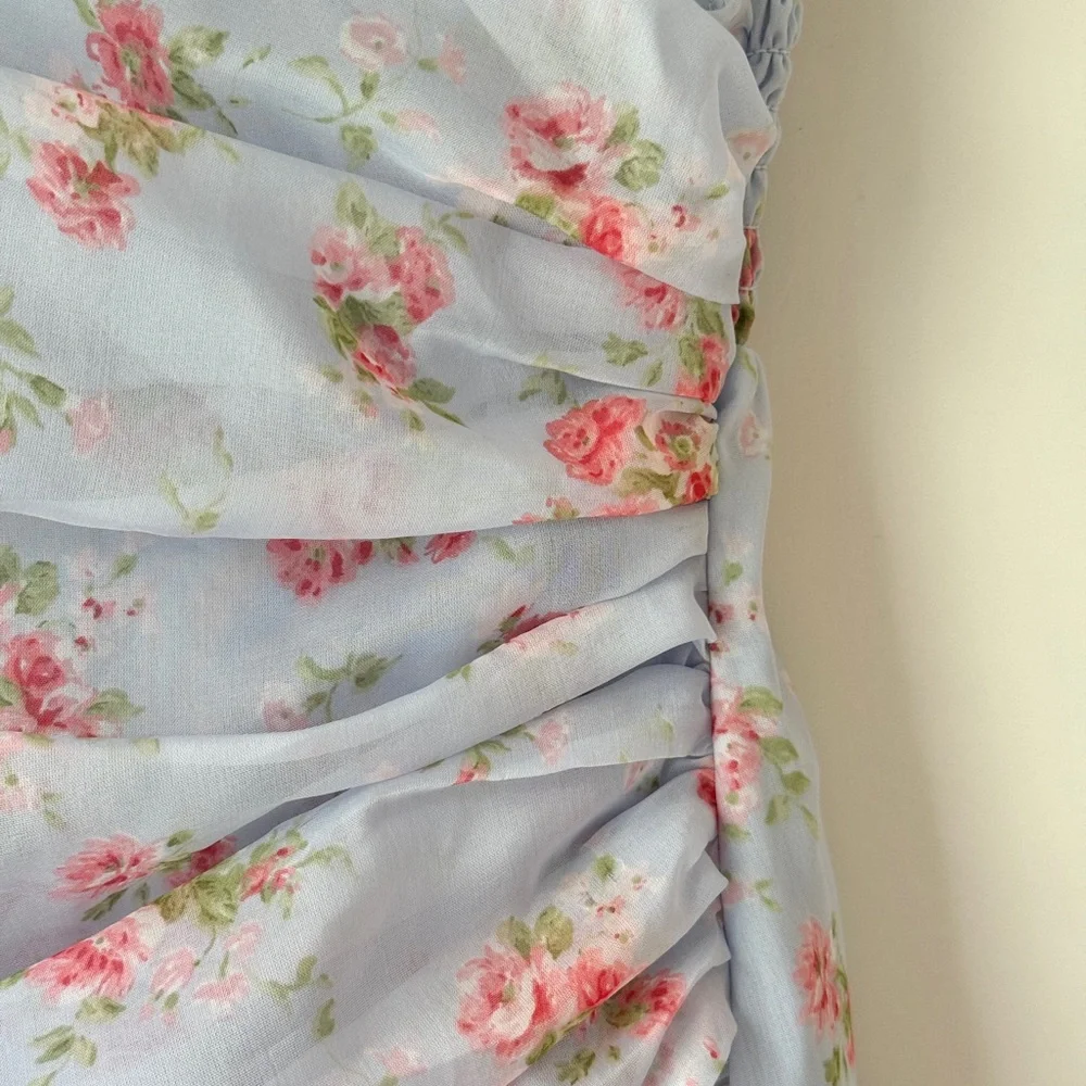 NWT | Abercrombie & Fitch Floral High Low Maxi Dress XS Tall Wedding Guest